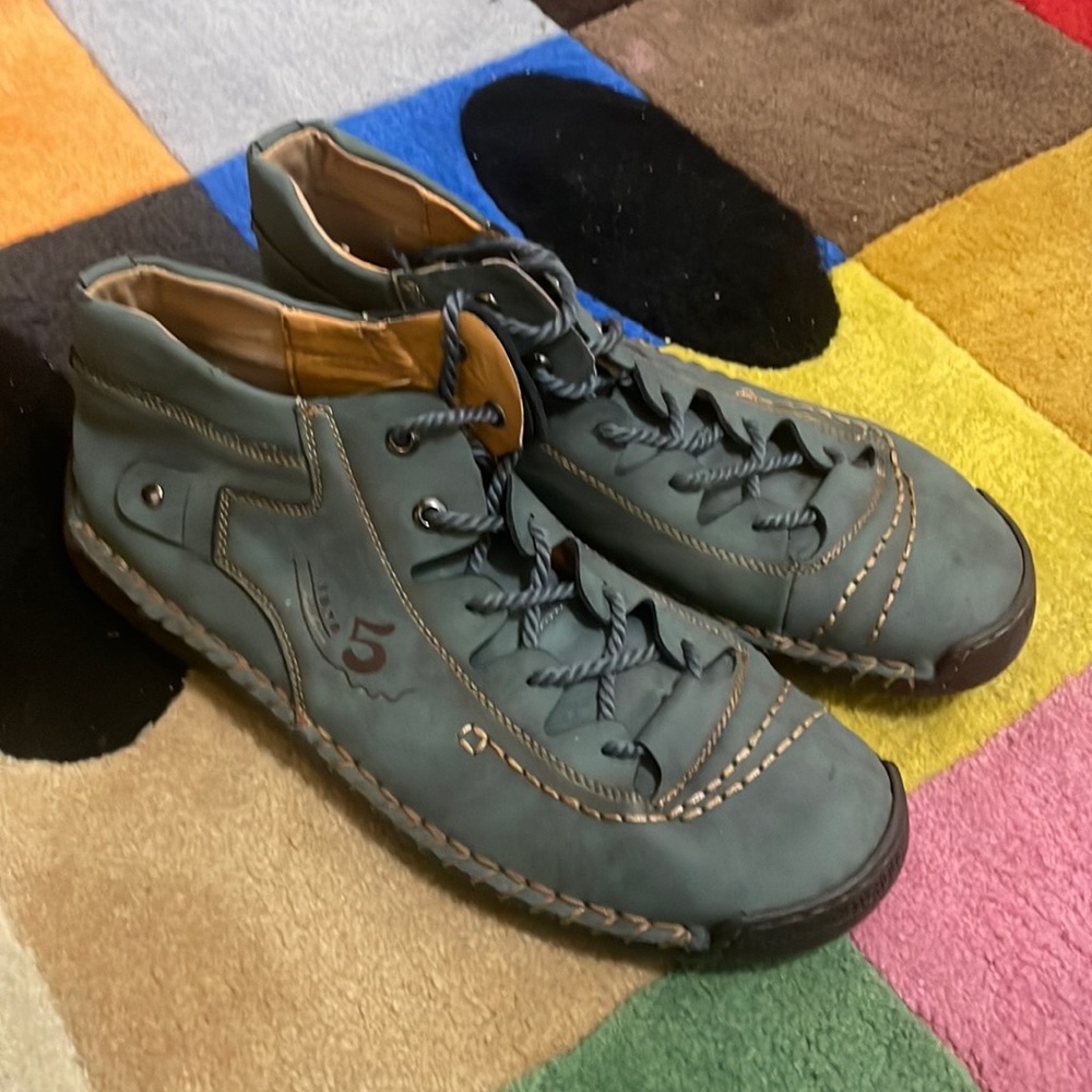 fashion 5 1978 european style soft leather shoe / men’s size 11
